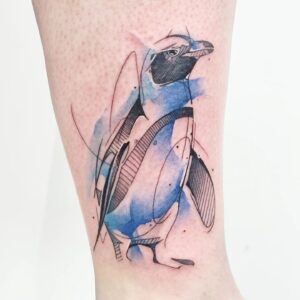 Tatouage sketch pingouin Castelnau-le-Lez