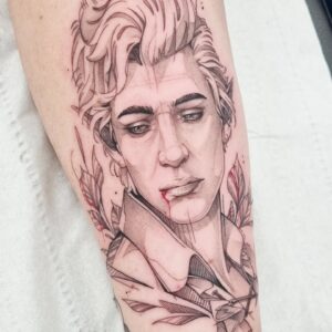 Tatouage sketch vampire Castelnau-le-Lez